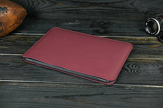 Шкіряний чохол для MacBook Air 13" (2018-2021) Дизайн №2, натуральна шкіра Grand, колір Бордо, фото 3