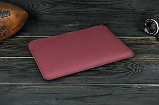 Шкіряний чохол для MacBook Air 13" (2018-2021) Дизайн №2, натуральна шкіра Grand, колір Бордо, фото 4