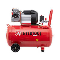 Компресор 100 л, 3 кВт, 220 В, 8 атм, 420 л/хв, 2 циліндра INTERTOOL PT-0008