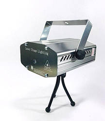 Лазерний проєктор з акустичним контролем диско лазер Laser 6 in1 HJ06 для приміщень стробоскоп лазер шоу