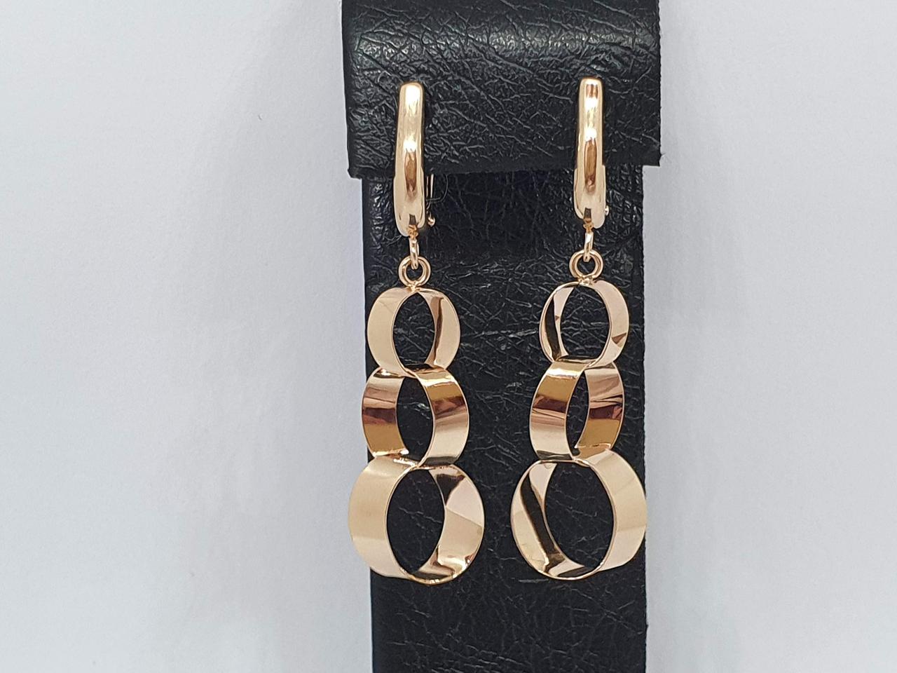 Золоті сережки-підвіски.   210229