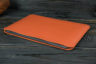 Шкіряний чохол для MacBook Air 13" (2018-2021) Дизайн №2, шкіра Grand, колір Коньяк, фото 5