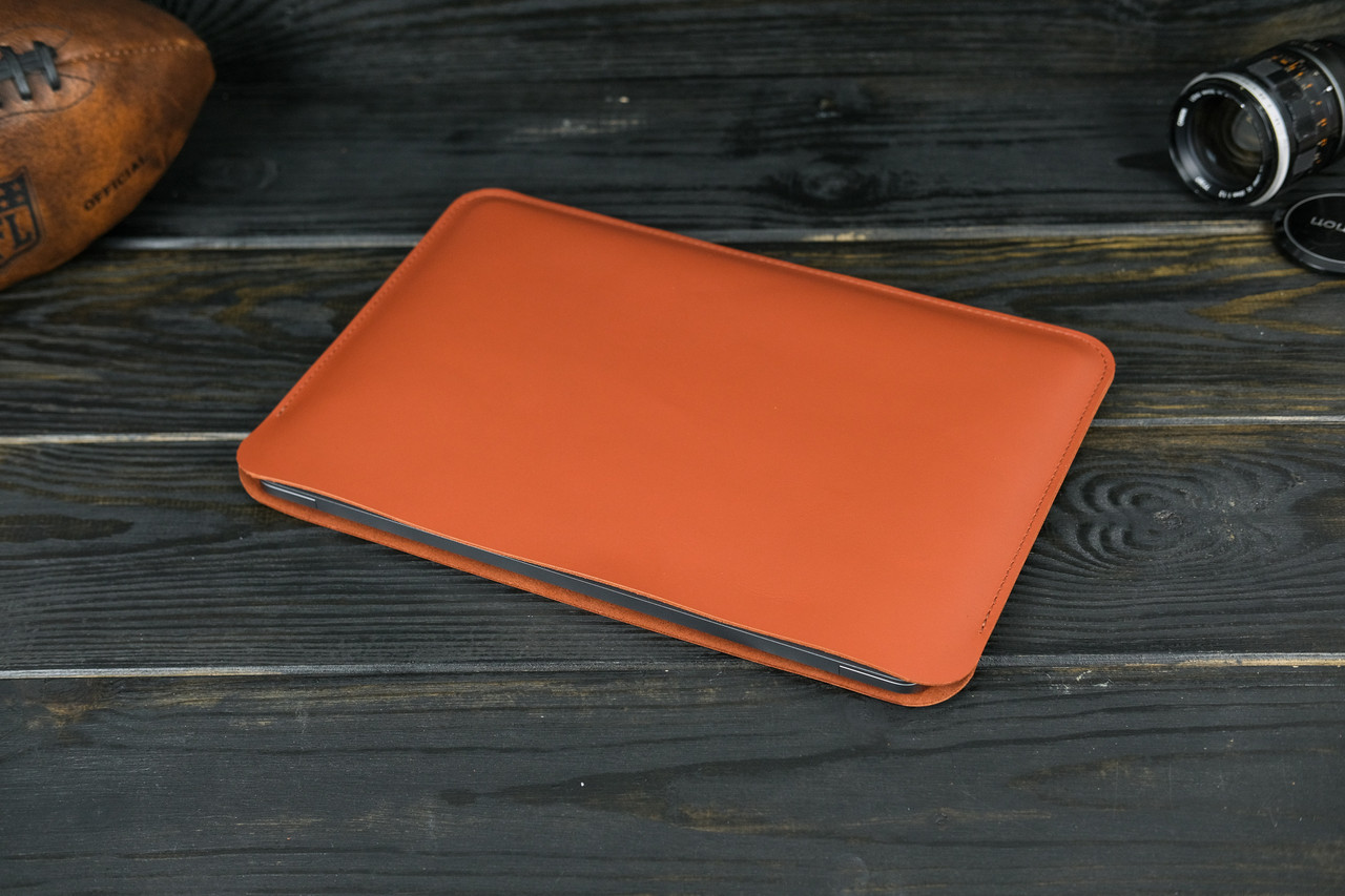 Шкіряний чохол для MacBook Air 13" (2018-2021) Дизайн №2, шкіра Grand, колір  Коньяк