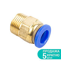 Штуцер цанговый (прямой) Ø10мм МТ 3/8" SIGMA (7026941)