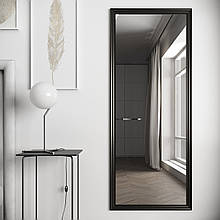 Чорне дзеркало в повний зріст на стіну 168х68 Black Mirror в гардеробну кімнату