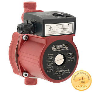 Насос для підвищення тиску 120Вт Hmax 9м Qmax 30л/хв Ø¾" 160мм + гайки Ø½" AQUATICA (774711), фото 1