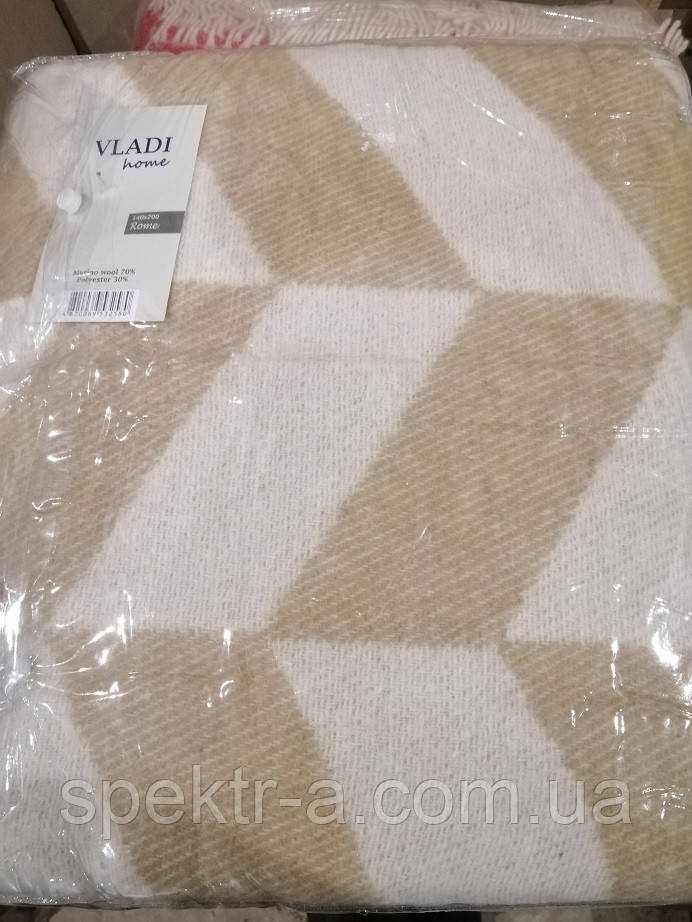 Вовняний Плед VLADI (Влади) з мериноса "Рим" 140*200, фото 1