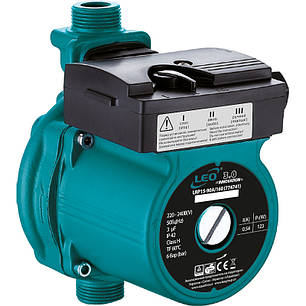 Насос для підвищення тиску 123Вт Hmax 9м Qmax 25л/хв Ø3/4" 160мм + гайки Ø1/2" LEO 3.0 (774741), фото 1