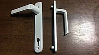 Ручка двухсторонняя на Z створку металлопластиковых дверей на планке Schuco 210989
