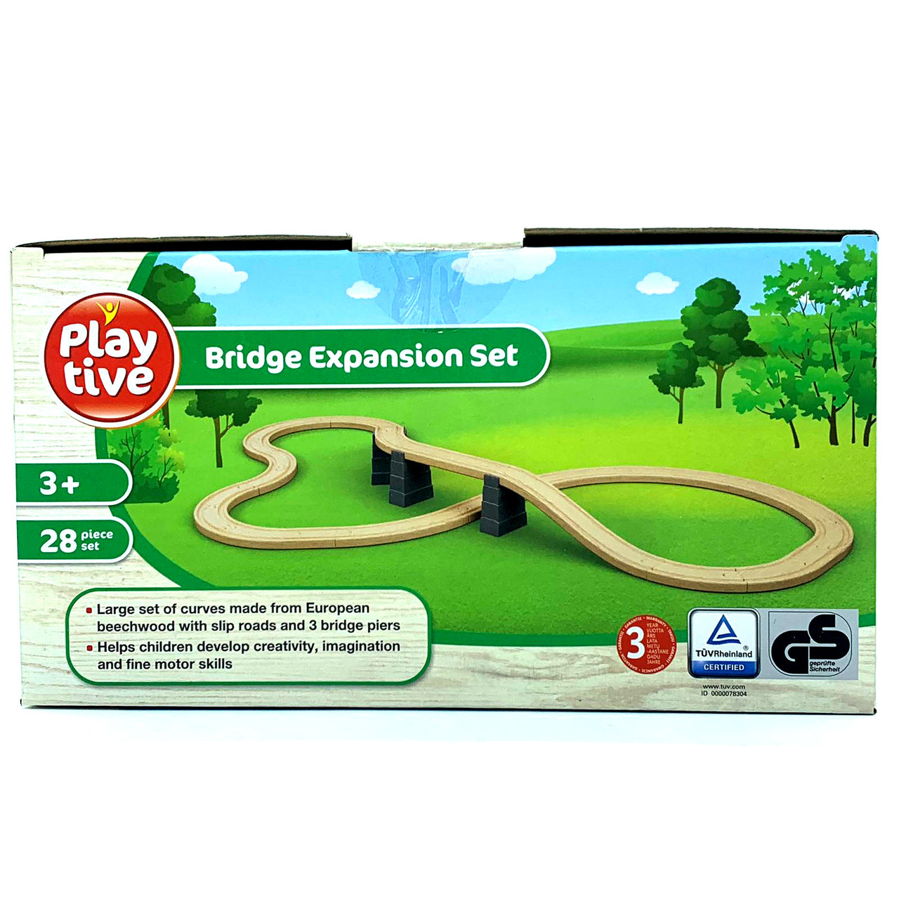 Набір додаткових елементів для дерев'яної дороги PlayTive M, Ikea, Brio, Viga Toys (28 елементів)