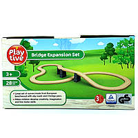 Набор дополнительных элементов для деревянной железной дороги PlayTive M, Ikea, Brio, Viga Toys (28 элементов)