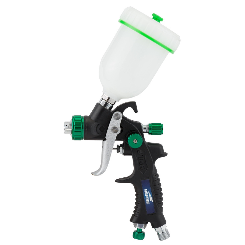 Фарборозпилювач HVLP Ø1.0 мм 60-170 л/хв 1.5-2 бар/б 100 мл (пласт) REFINE (6812321)