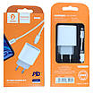 Комплект швидкої зарядки для iPhone DENMEN DC06L Type-C to Lightning 20W, фото 6