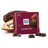 Шоколад черный 50% какао Ritter Sport Halbbitter 100г