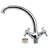 Змішувач PL 1/2" для кухні гусак вухо на гайці AQUATICA (PL-4B155C), фото 4