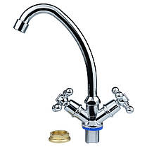 Змішувач QM 1/2" для кухні економ на гайці AQUATICA (QM-1B159C), фото 4