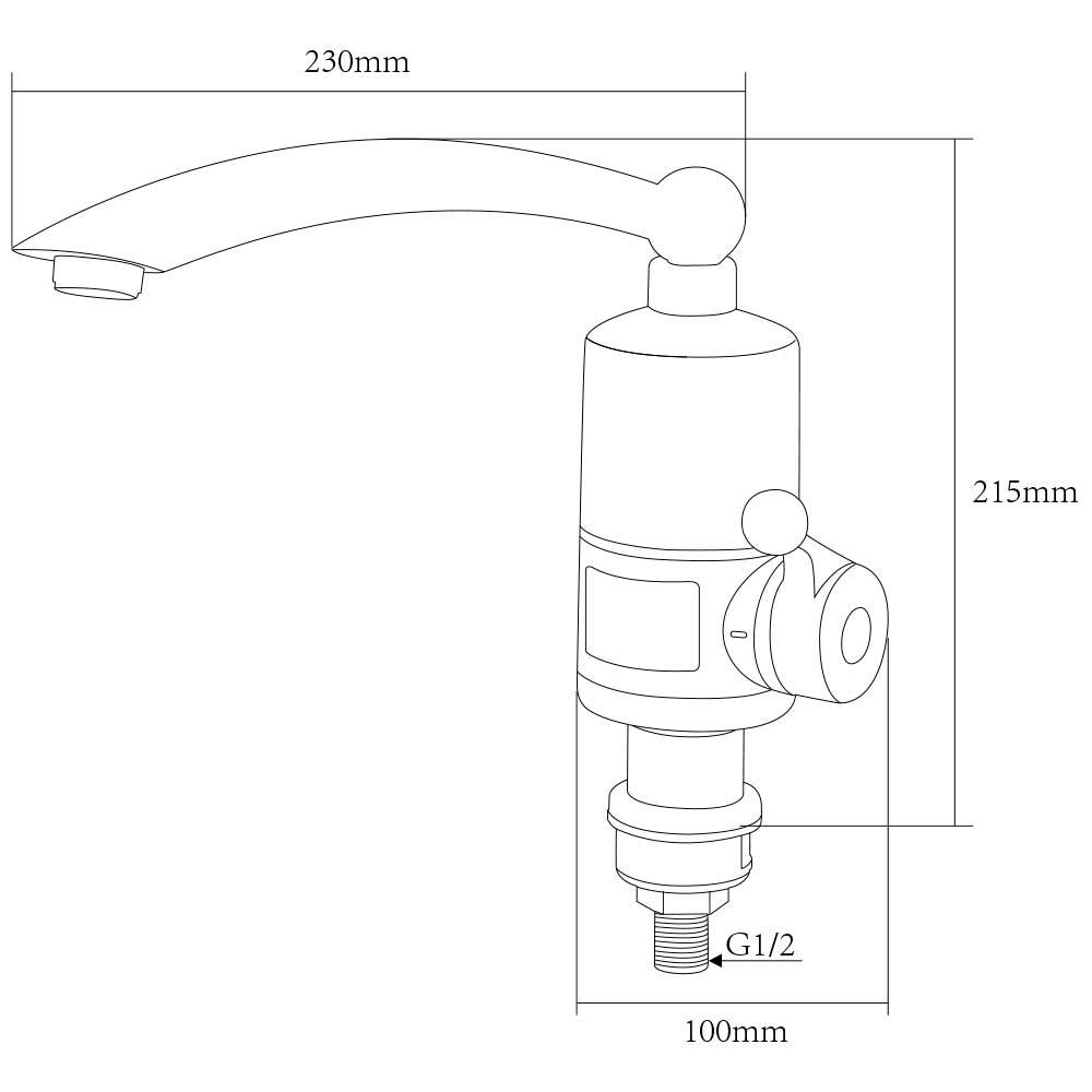 Кран-водонагреватель проточный NZ 3.0кВт 0.4-5бар для кухни гусак прямой на гайке AQUATICA (NZ-6B212W) - фото 3 - id-p1551617342