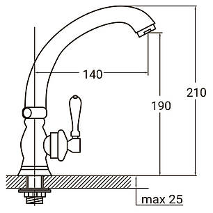Змішувач PL 1/2" монокран на гайці AQUATICA (PL-1G156C), фото 3