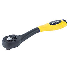 Ключ-тріскачка вигнута з поліпропіленовою ручкою 1/2" 250 мм 72T CrV SIGMA (6050131)