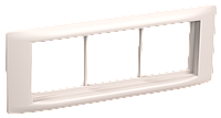 Рамка і супорт для кабель-каналу Праймер на 6 модулів 60мм білі, [ckk-40d-rsu6-060-k01]