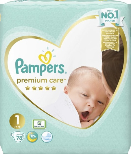 Подгузники Pampers Premium Care- Newborn 1 ( 78 шт / 2-5 кг) - фото 2 - id-p1182709351