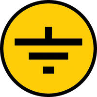 30х30мм Самоклеящаяся этикетка "Заземление" желтый [YPC20-ZAZEM-1-096] УЕК