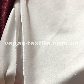 Тканина Оксамит-люрекс із напиленням Білий