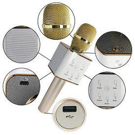 Універсальний мікрофон Wireless microphone Q7 Золотистий BF