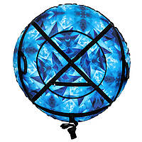 Детские надувные санки Ватрушка Тюбинг 100 см Голубой кристал (ткань Оксфорд+ПВХ)