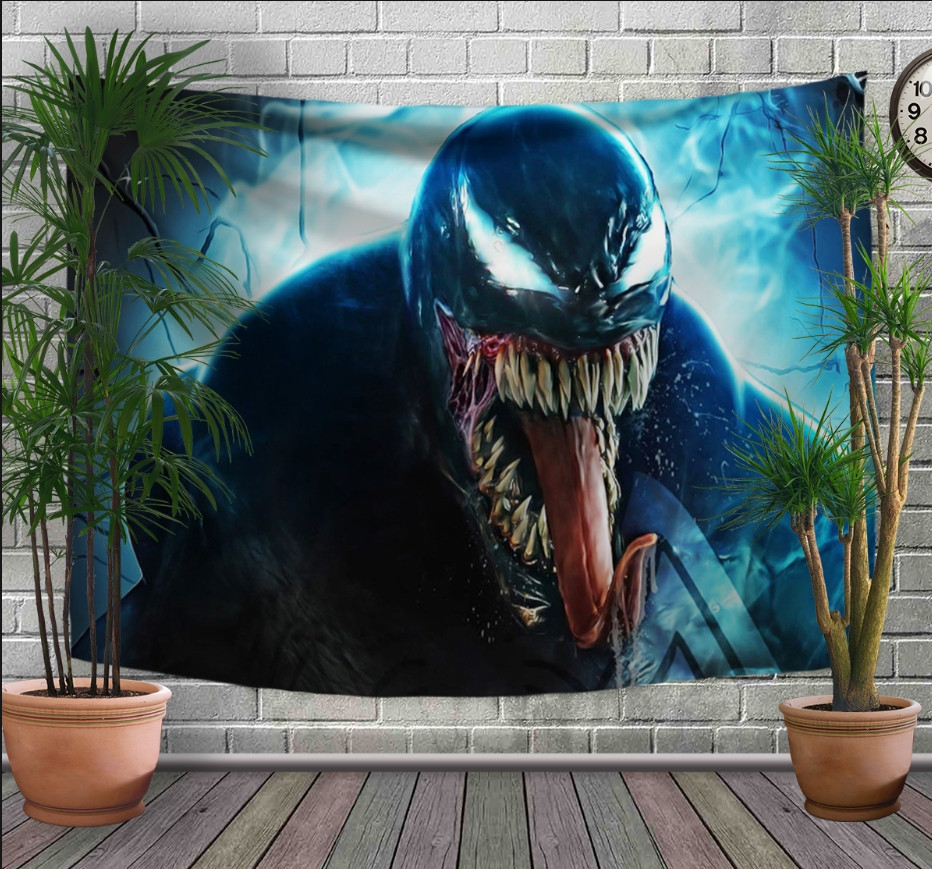 Панно - тапестри (гобелен) с 3D принтом Venom-2. Веном-2 240х140 см.