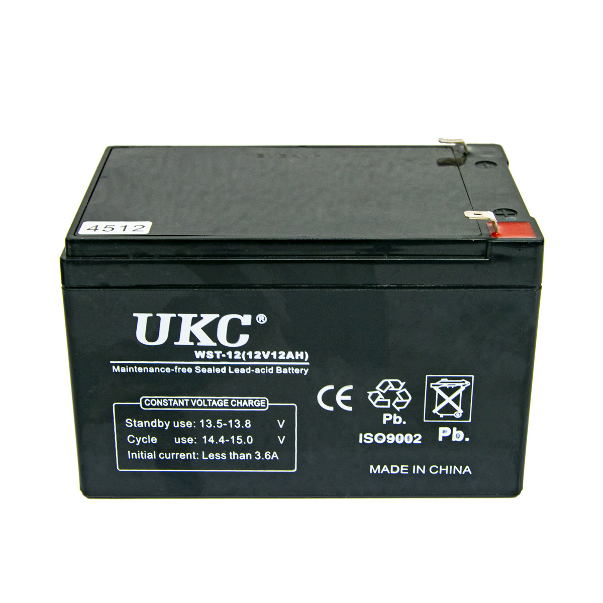 Свинцовый аккумулятор для бесперебойника Battary UKC WST-12 12V 3.6A 12Ah свинцово-кислотный аккумулятор (TO) - фото 1 - id-p1551727057