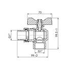 Кран кульовий "Американка" SD Forte 1" кутовий SF221W25, фото 2