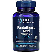 Пантотенова кислота Life Extension "Pantothenic Acid (Vitamin B-5)" вітамін В5, 500 мг (100 капсул)