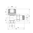 Кран радіаторний Icma 1/2" 30х1,5 кутовий №778, фото 2