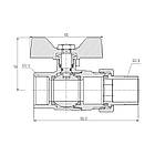Кран кульовий "Американка" SD Forte 3/4" прямий SF220W20, фото 2