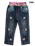 Джинси Hello Kitty для дівчинки. 95, 120 см, фото 2