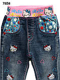 Джинси Hello Kitty для дівчинки. 95, 120 см, фото 5