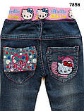 Джинси Hello Kitty для дівчинки. 95, 120 см, фото 6