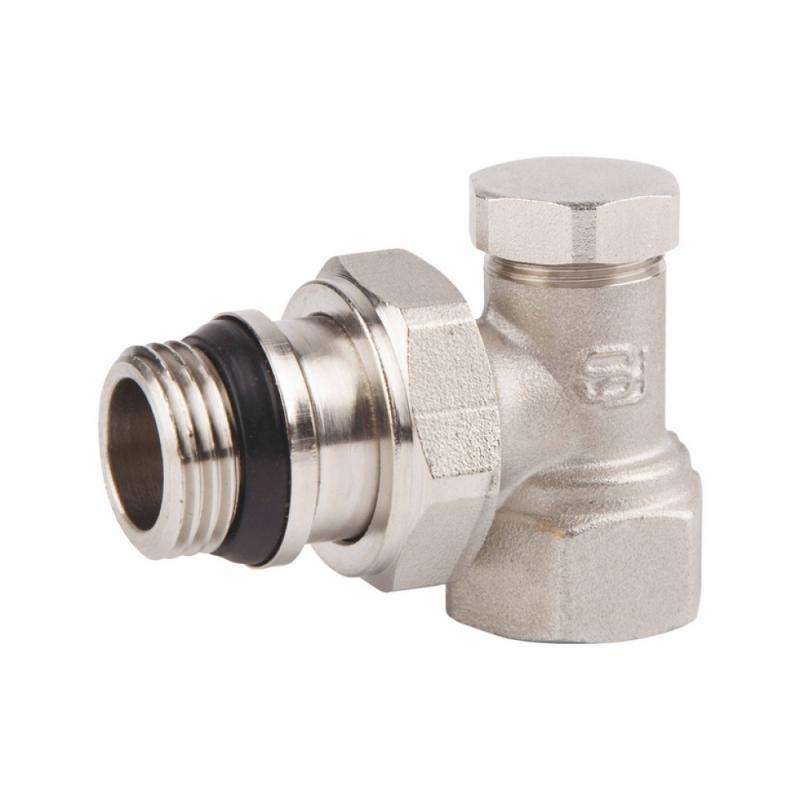 Кран радіаторний кутовий SD Forte Classiс з антипротіканням 1/2" без ручки SF229W15