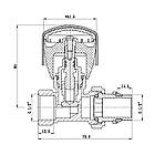 Кран радіаторний SD Forte Powerful 1/2" ВН з антипротечкой прямий SF230W15 SF230W15, фото 3