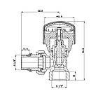 Кран радіаторний SD Forte Powerful 1/2" з антипротечкой кутовий SF232W15, фото 2