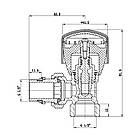 Кран радіаторний SD Forte Powerful 1/2" з антипротечкой кутовий SF232W15, фото 4