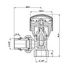 Кран радіаторний SD Forte Powerful 1/2" з антипротечкой кутовий SF232W15, фото 3