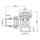 Кран радіаторний SD Forte Powerful 1/2" з антипротечкой кутовий SF233W15, фото 2