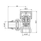 Клапан термостатичний SD Forte 1/2" з антипротечкой для радіатора кутовий SF238W15, фото 2