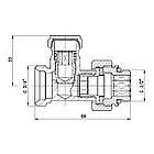 Акційний набір SD Forte (2+1): Кран для ст. радіат. прямий, буксовий 3/4"З х 1/2"З нікель. SF253W15 SD Forte, фото 3