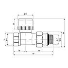 Термостатичний Кран SD Plus 3/4" ВН з антипротечкой для радіатора прямий SD351W20, фото 2