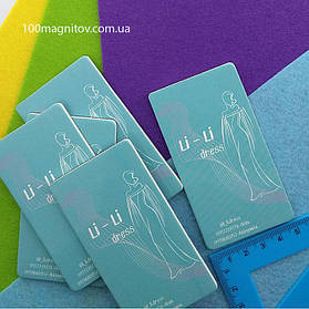 Рекламні магніти-візитки для магазину одягу. Розмір 90х50 мм 7
