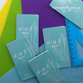 Рекламні магніти-візитки для магазину одягу. Розмір 90х50 мм 8