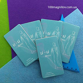 Рекламні магніти-візитки для магазину одягу. Розмір 90х50 мм 9